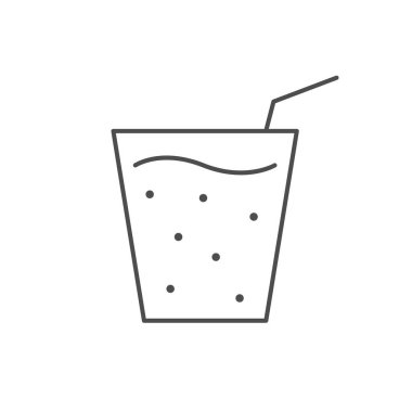 Soda hattı simgesi beyaza izole edilmiş. Vektör illüstrasyonu