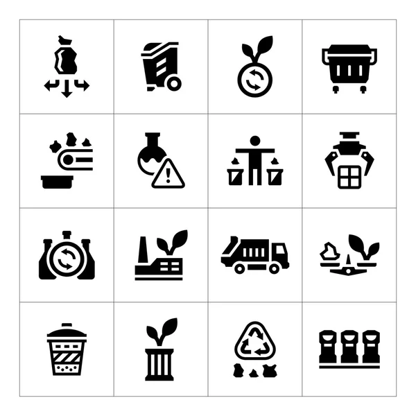 Symbole des Recyclings setzen — Stockvektor