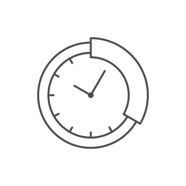 Zaman çizgisi simgesi beyaza izole edildi. Vektör illüstrasyonu