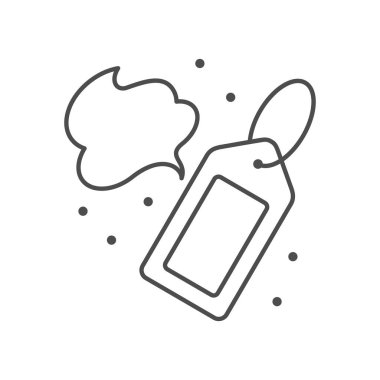 Araba hava temizleme hattı ikonu beyaza izole edildi. Vektör illüstrasyonu