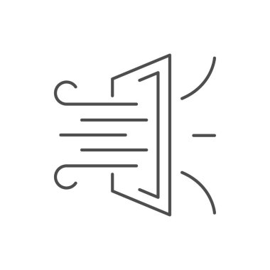 Hava filtreleme hattı ana hatları beyaz üzerine izole edilmiş. Vektör illüstrasyonu