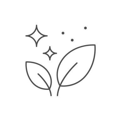 Biyo ürün ana hatları simgesi beyaza izole edildi. Vektör illüstrasyonu