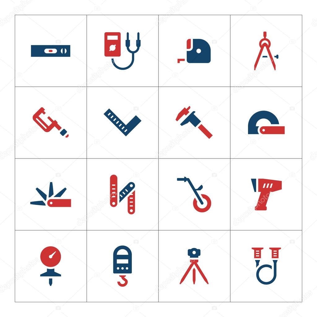 Set color icons of measuring tools