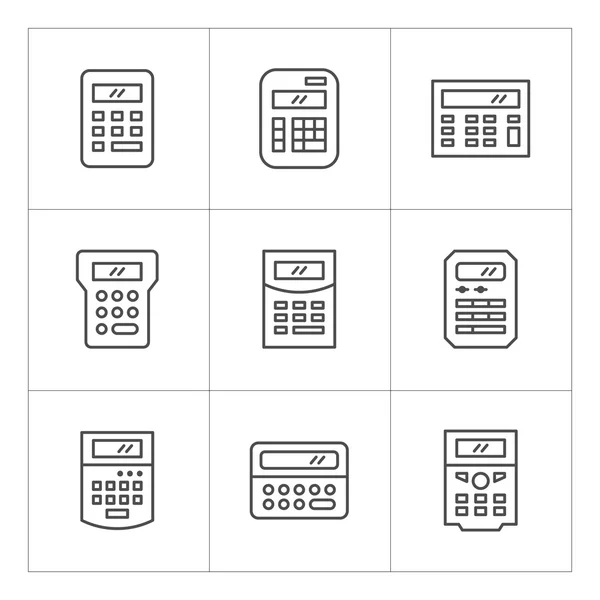 Hesap makinesi set satırında simgeleri