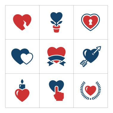 Kalp Set renk simgeleri