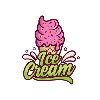 Dondurma tasarımı logo premium-2