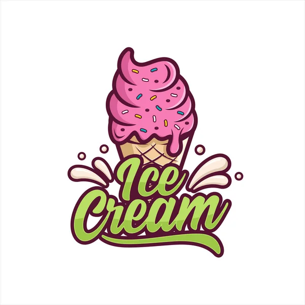 Ice Cream Design Logo Premium — Stockvector