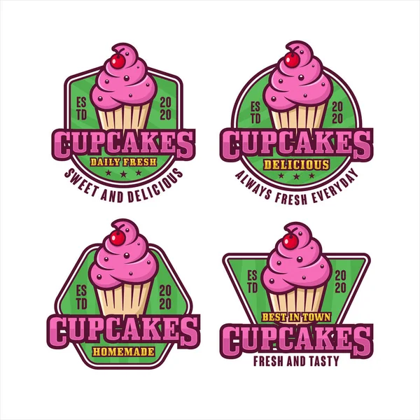 Nama Cupcakes Design Premium Logo Collection — Stockový vektor