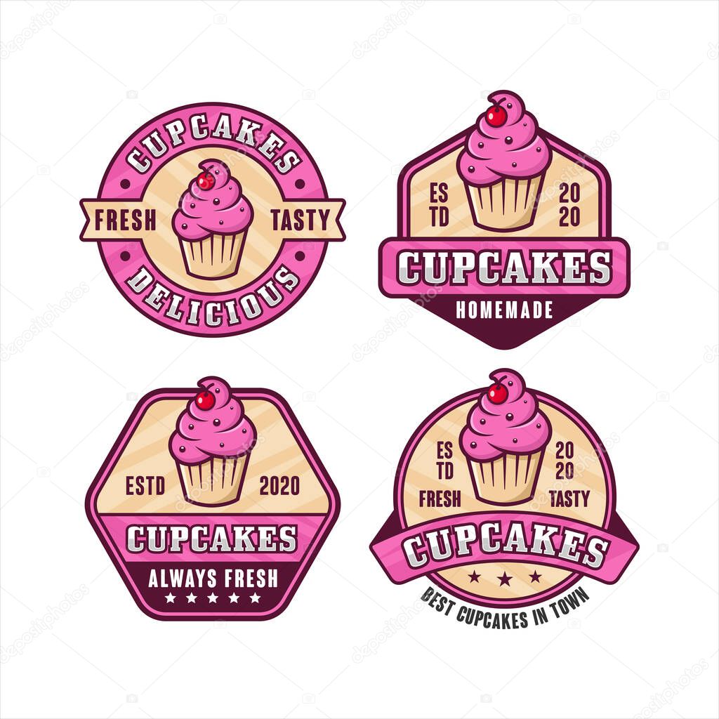 Cupcakes design premium logo collection-2