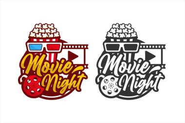 Patlamış mısır film gecesi tasarım primi logosu