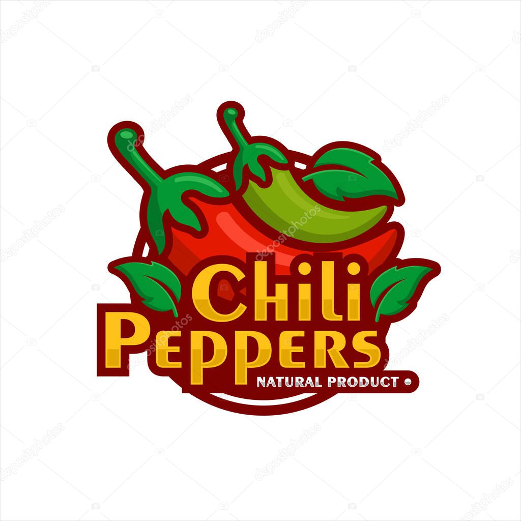 Chili pepper natural product premium logo