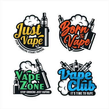 Vape tasarım logo premium koleksiyonu