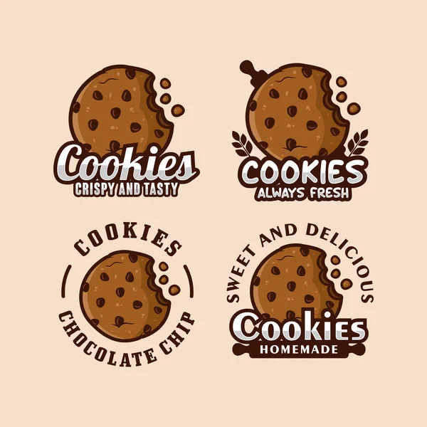 Cookies Vektorové Logo Sbírka — Stockový vektor