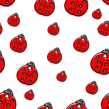 Uğurböceği uğur böceği kusursuz vektör deseni