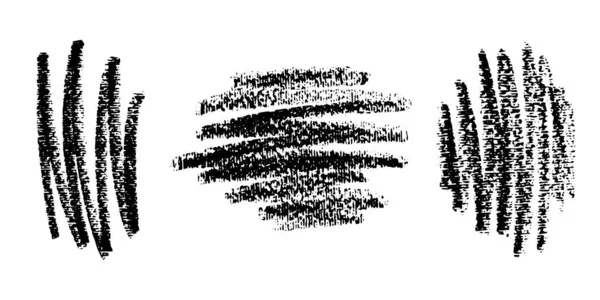 Crayon Abstrait Sur Fond Blanc Texture Gribouillis Crayon Noir Simple — Image vectorielle