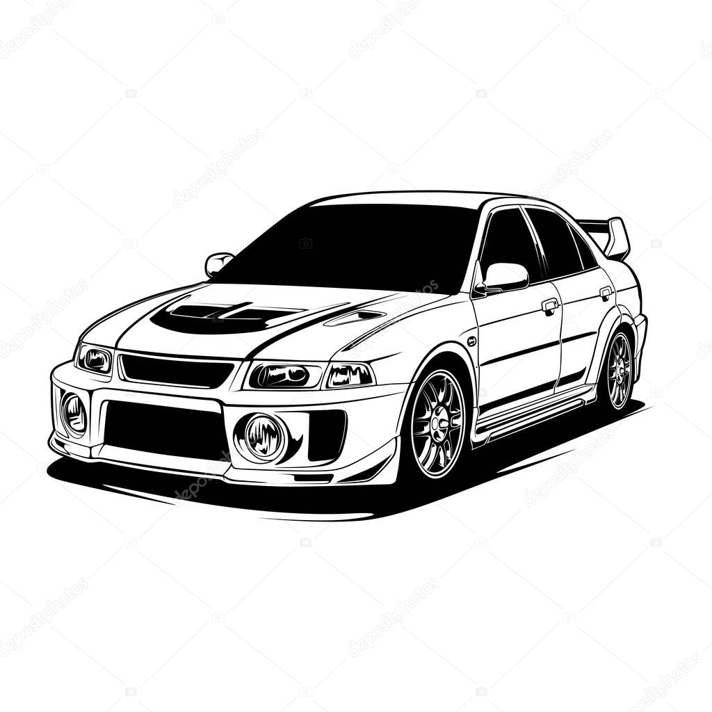 Car vector illustration for conceptual design