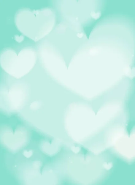 Romantico sfondo blurred gentile con cuori — Vettoriale Stock