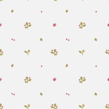 Yaban mersini ve çiçeklerle minimalist hava deseni. Orman sonbahar teması