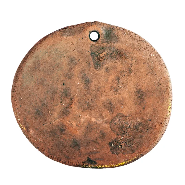 Ceramic plate with a hole — Stock Photo, Image
