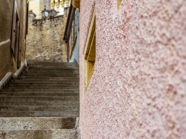 Старая Каменная Лестница Городе Нойшатель Швейцарии Осенью — стоковое фото