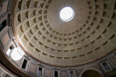 Roma 'daki Pantheon' un çatısında 