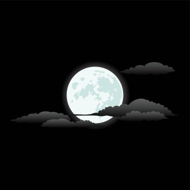 Vektör sorunsuz arka plan. Gece gökyüzü. Bulutlar