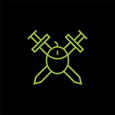 Vektör kılıç ve kalkan olarak işlev görür ve bilgisayar fare