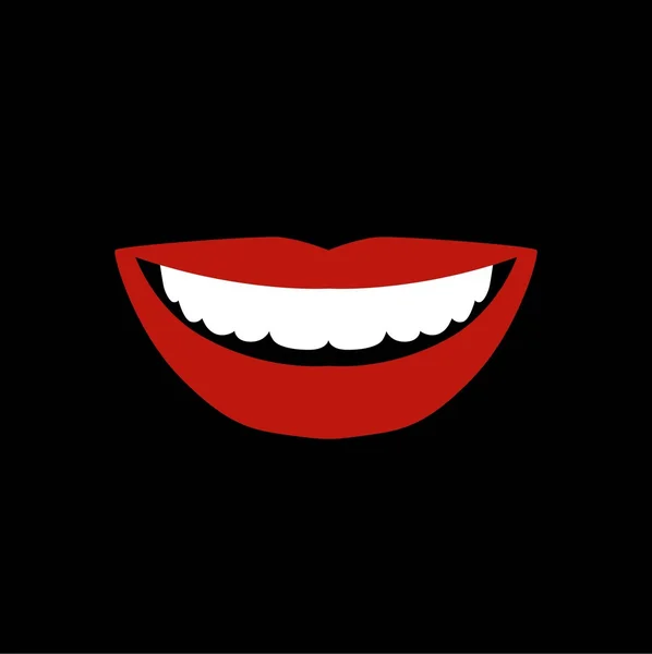 Conjunto vectorial de iconos de labios femeninos con lápiz labial rojo — Vector de stock
