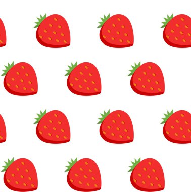 Vektör simgesi. İzole meyve. Çilek. Düz stil