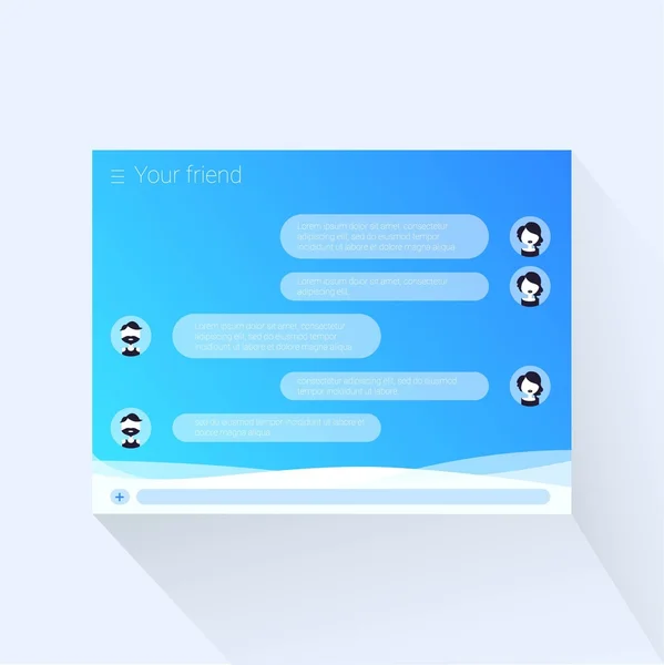 Vector chat frames: message boxes for your text — Stock Vector