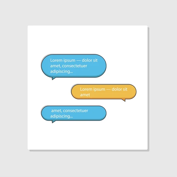 Vektor-Chat-Frames: Nachrichtenfelder für Ihren Text — Stockvektor