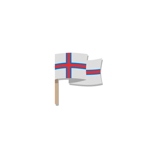 Bendera Kepulauan Faroe - Stok Vektor