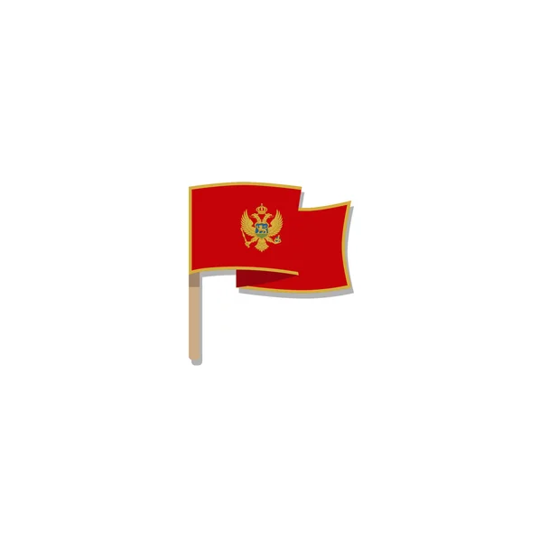 Векторная иллюстрация флага Черногории — стоковый вектор