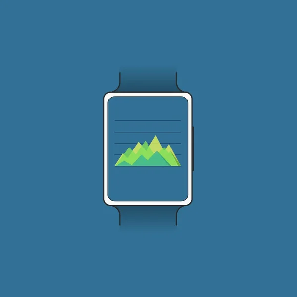 常に接続されています。スマートな腕時計。分析情報、情報グラフィックとダッシュ ボード — ストックベクタ