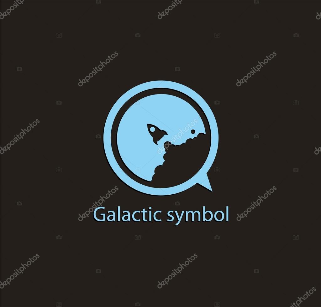 Vector symbol of the flying missiles
