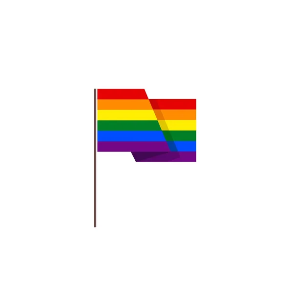 Drapeau d'icône vectorielle. Les couleurs de l'arc-en-ciel. Illustration une bannière gay pride — Image vectorielle