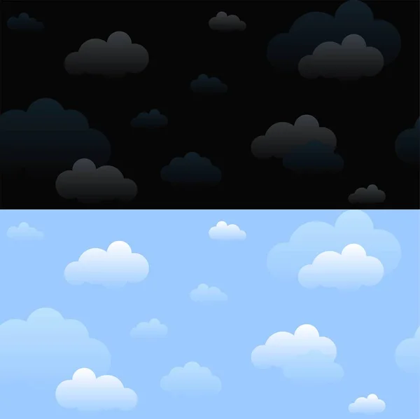 Nahtloser Hintergrund. Zwei Himmelsrichtungen: Tag und Nacht — Stockvektor
