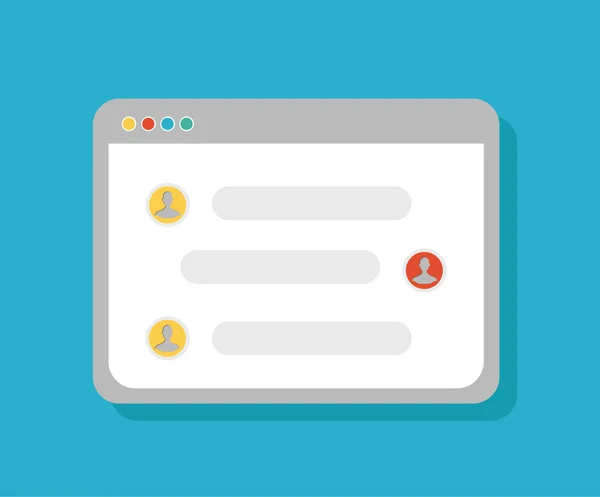 Flachen Stil. Vektor-Chat-Frames: Nachrichtenfelder für Ihren Text — Stockvektor