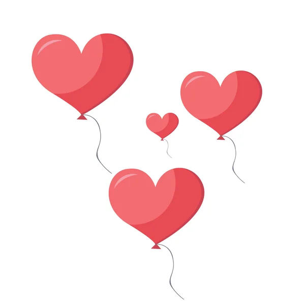 Векторная иллюстрация. Икона. Воздушный шар в форме сердца — стоковый вектор