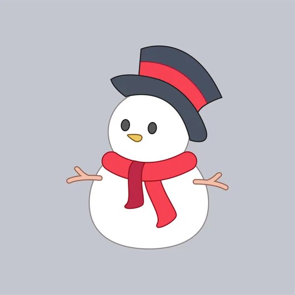 Векторная иллюстрация. Икона. Снеговик. Зимнее меню — стоковый вектор