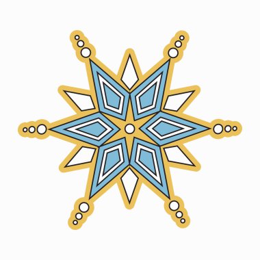 Vektör çizim. Simge. Kar taneleri görüntüsünü