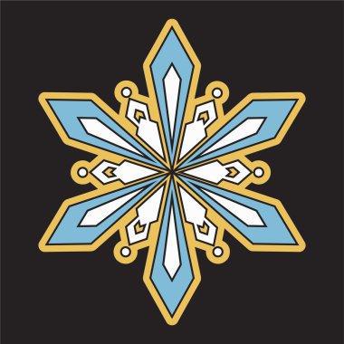 Vektör çizim. Simge. Kar taneleri görüntüsünü