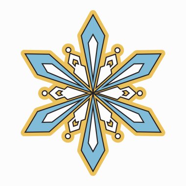 Vektör çizim. Simge. Kar taneleri görüntüsünü