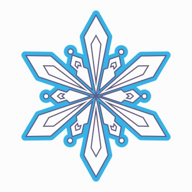 Vektör çizim. Simge. Kar taneleri görüntüsünü