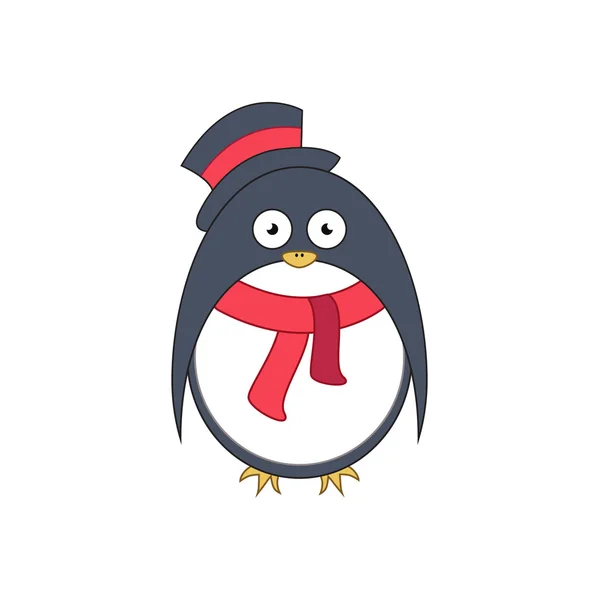 Vektorillustration. Symbol. Pinguin. Tierischer Winter — Stockvektor