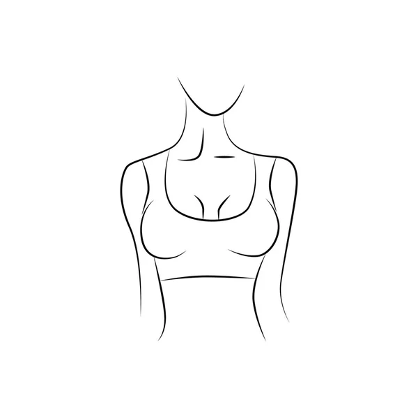 Vector illustration. Icon. Ochertaniya female body — Stock Vector