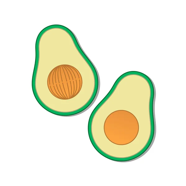 Ilustración vectorial. Icono. Aguacate — Archivo Imágenes Vectoriales