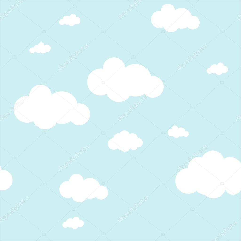 Vector illustration. Icon. Clouds. Seamless background