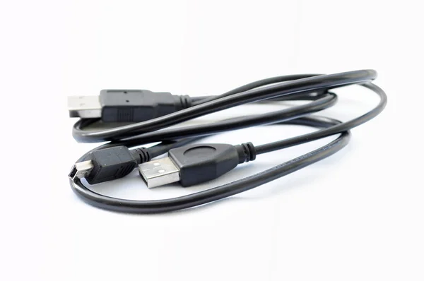Svart USB-kabel linje — Stockfoto