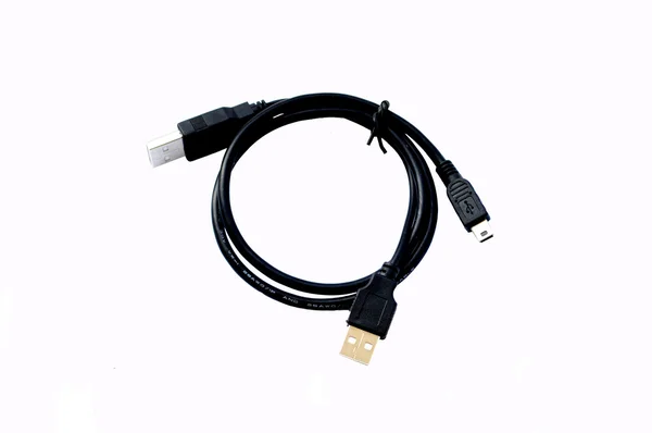 Zwarte Usb kabel lijn — Stockfoto